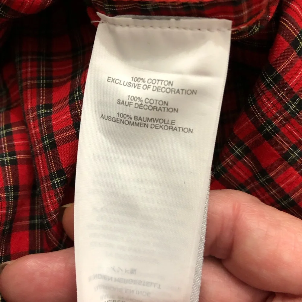 J Crew Women's Size 6 Gali Embellished Plaid Boy Shirt